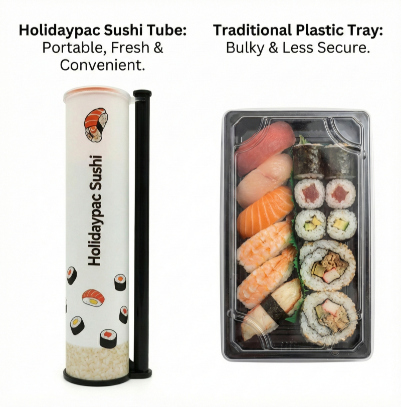 How Suka Sushi Push Pop Tube Packaging Increases Sushi Restaurant Sales? 2 sushi push pop container
